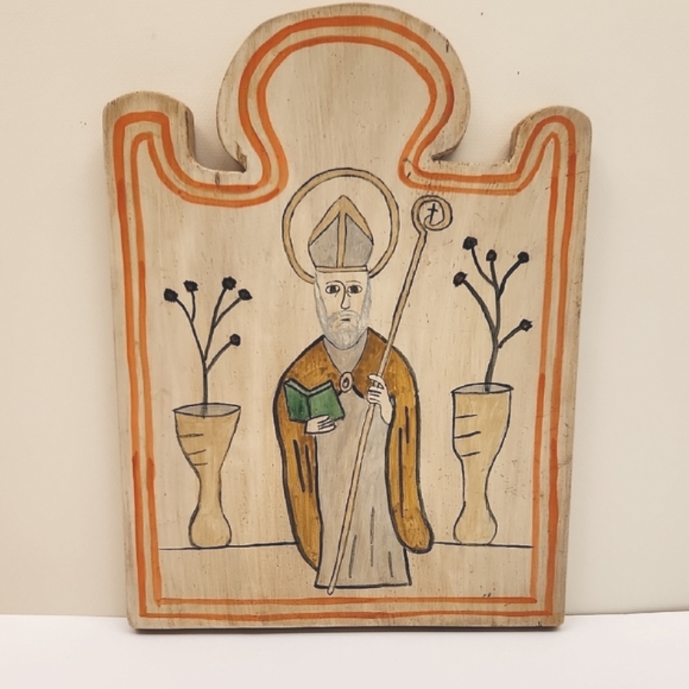 Vintage Richard H. Montoya Wood Painting